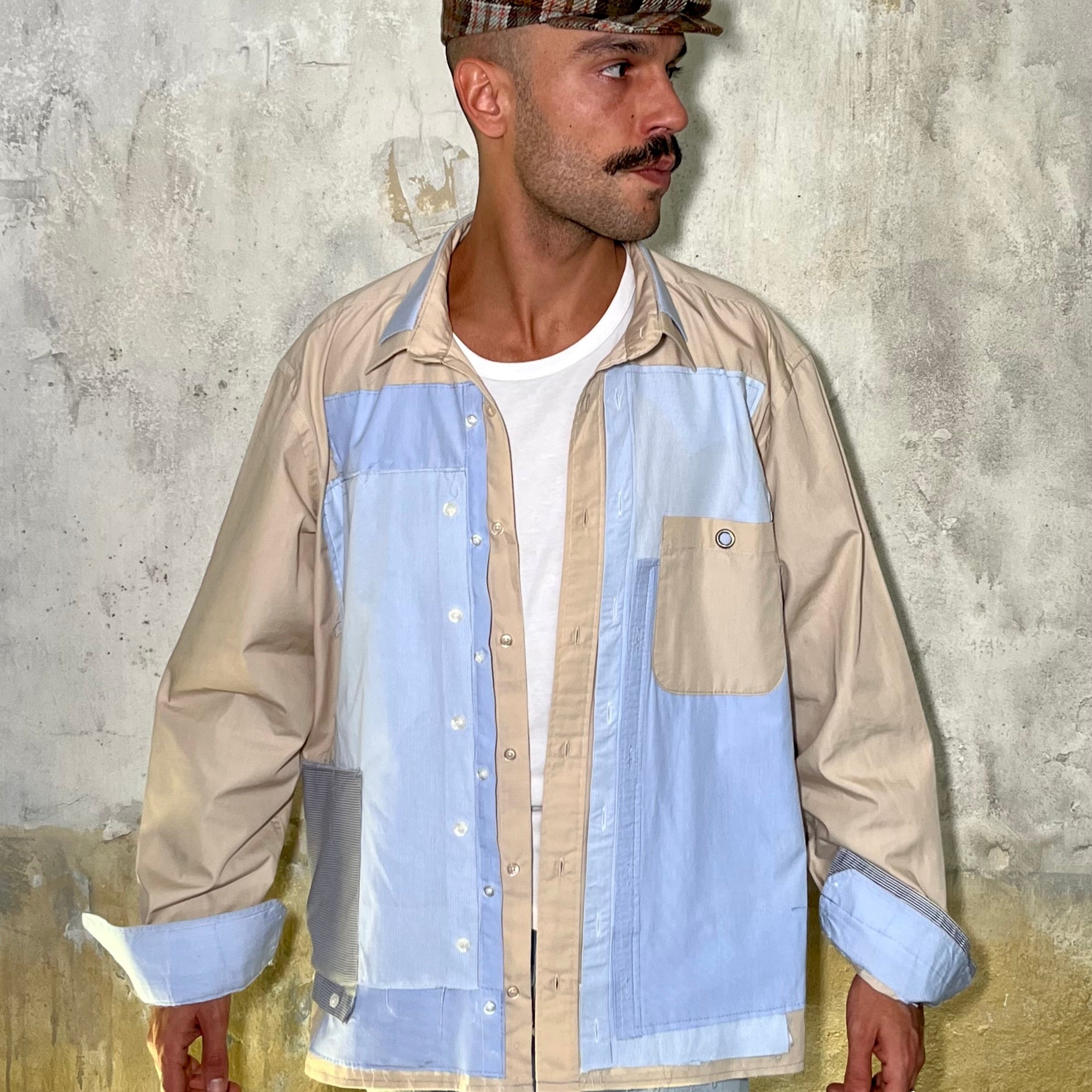 BLUE CREAM PATCHWORK